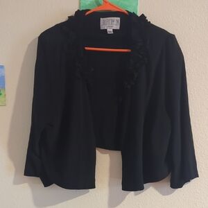 Julian Taylor Black Ruffled Jacket
